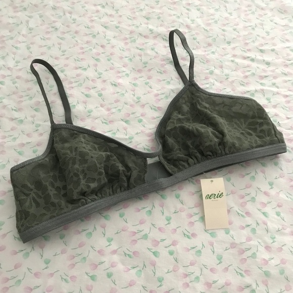 aerie Other - NWT Aerie Sparkly Bralette M Island Breeze Royal Palm Green